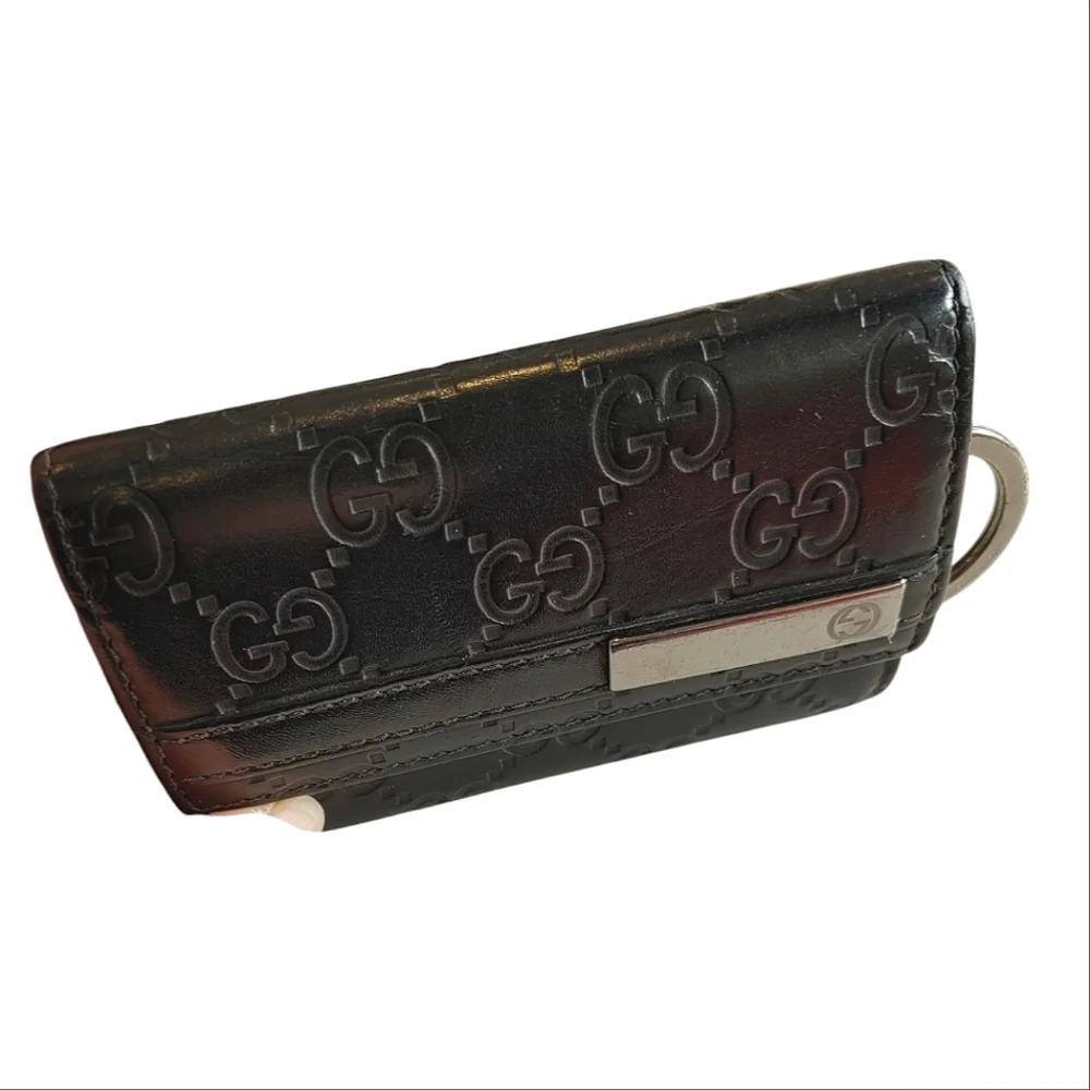 Gucci Guccisimi Black Leather Keycles Card Holder - Picture 4 of 16